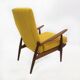 1960s High Back Yellow Bouclé Lounge Armchair Vintage Midcentury Lounge