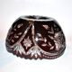 Saint-Louis Crystal Salad Bowl? Lined with Red Bordeaux Overlay Floral