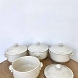 Anciennes cocottes ou 4 petites soupières  céramique française