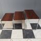Chrome and rosewood nesting set 1970s