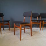 4 Scandinavian chairs by Bundgaard Rasmussen for Thorso Stolefabrik 1960