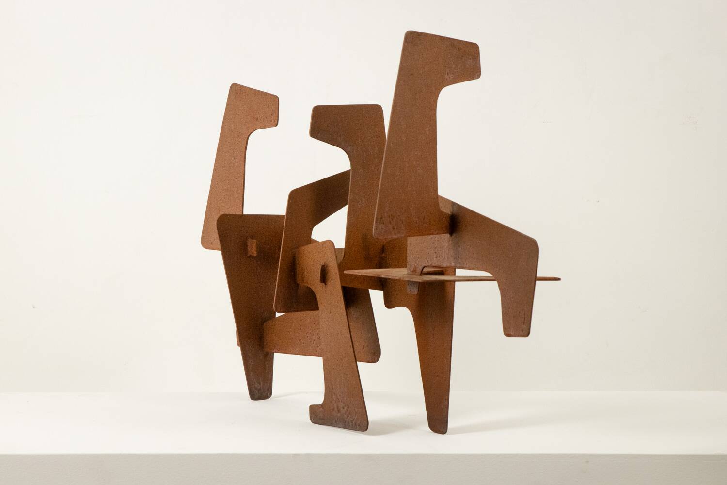 MPCEM. Abstract sculpture in corten steel. Unique piece, 2014.