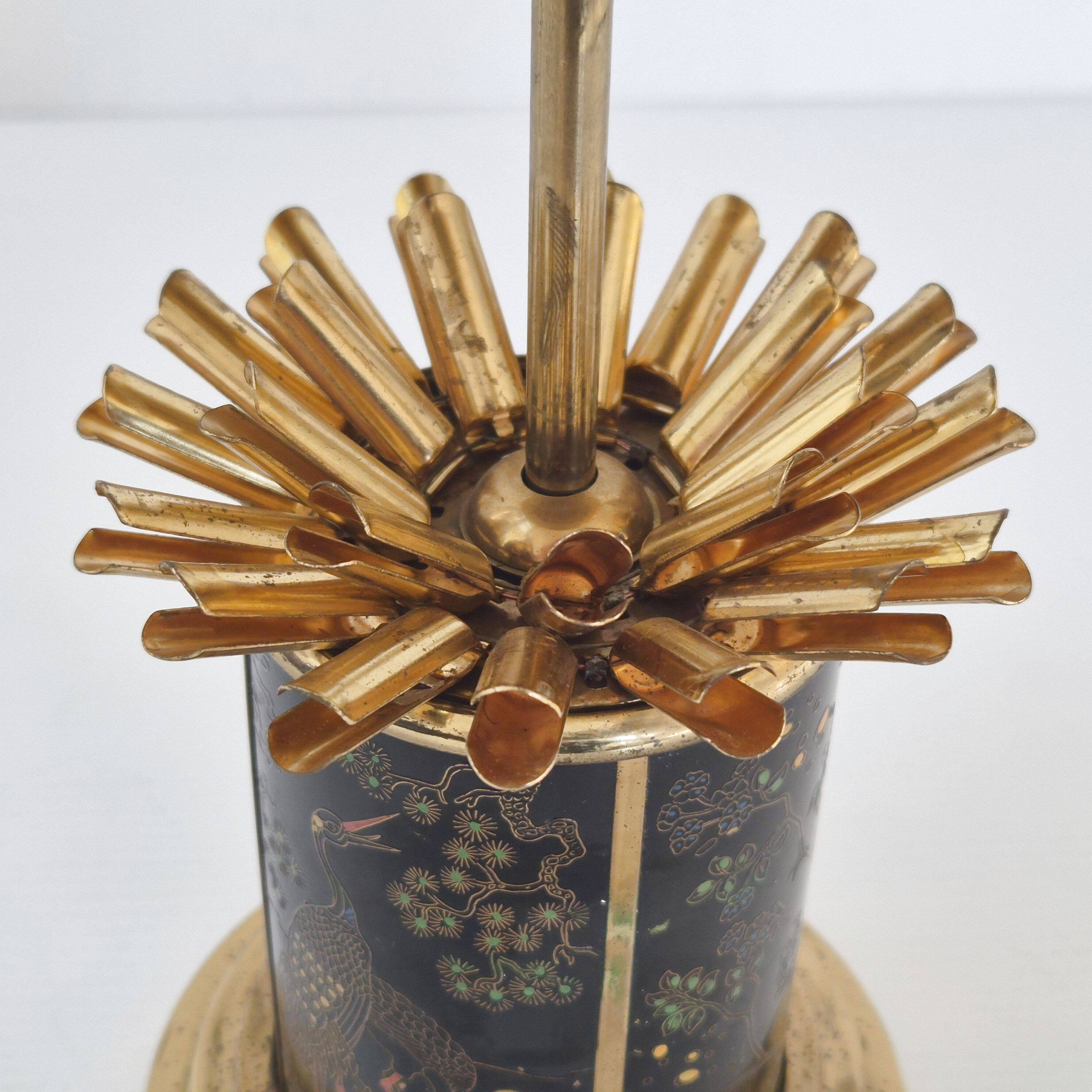 VINTAGE 1950 CIGARETTE DISPENSER PAGODA METAL & BRASS CIGARETTE HOLDER