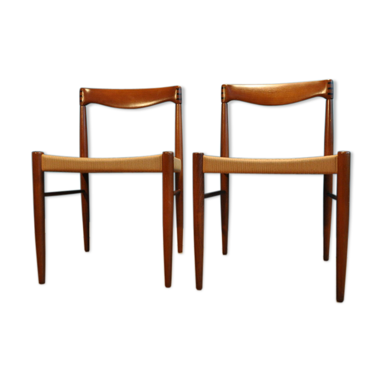 Paire de chaise H.W. Klein, pour Bramin, 1950's