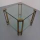 T24 Tempered Glass & Brass Coffee Table by Peter Ghyczy, Germany, 1970s