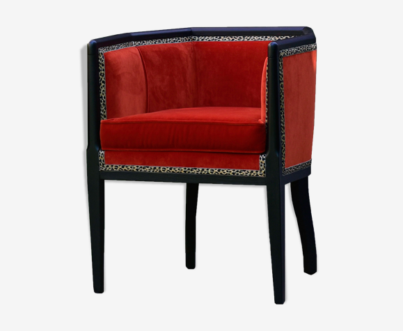 Fauteuil art déco orange