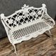 Garden bench Louis XV Baroque style in lacquered cast iron circa 1950