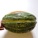 Grand trompe l'oeil melon/pastèque céramique ancien