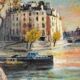 La Seine à Paris, huile sur toile signé 1970