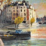 La Seine à Paris, huile sur toile signé 1970