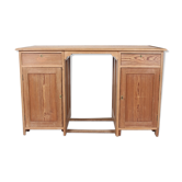 Office with two boxes in rustic pine