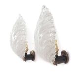 Paire d'appliques feuille Barovier Murano