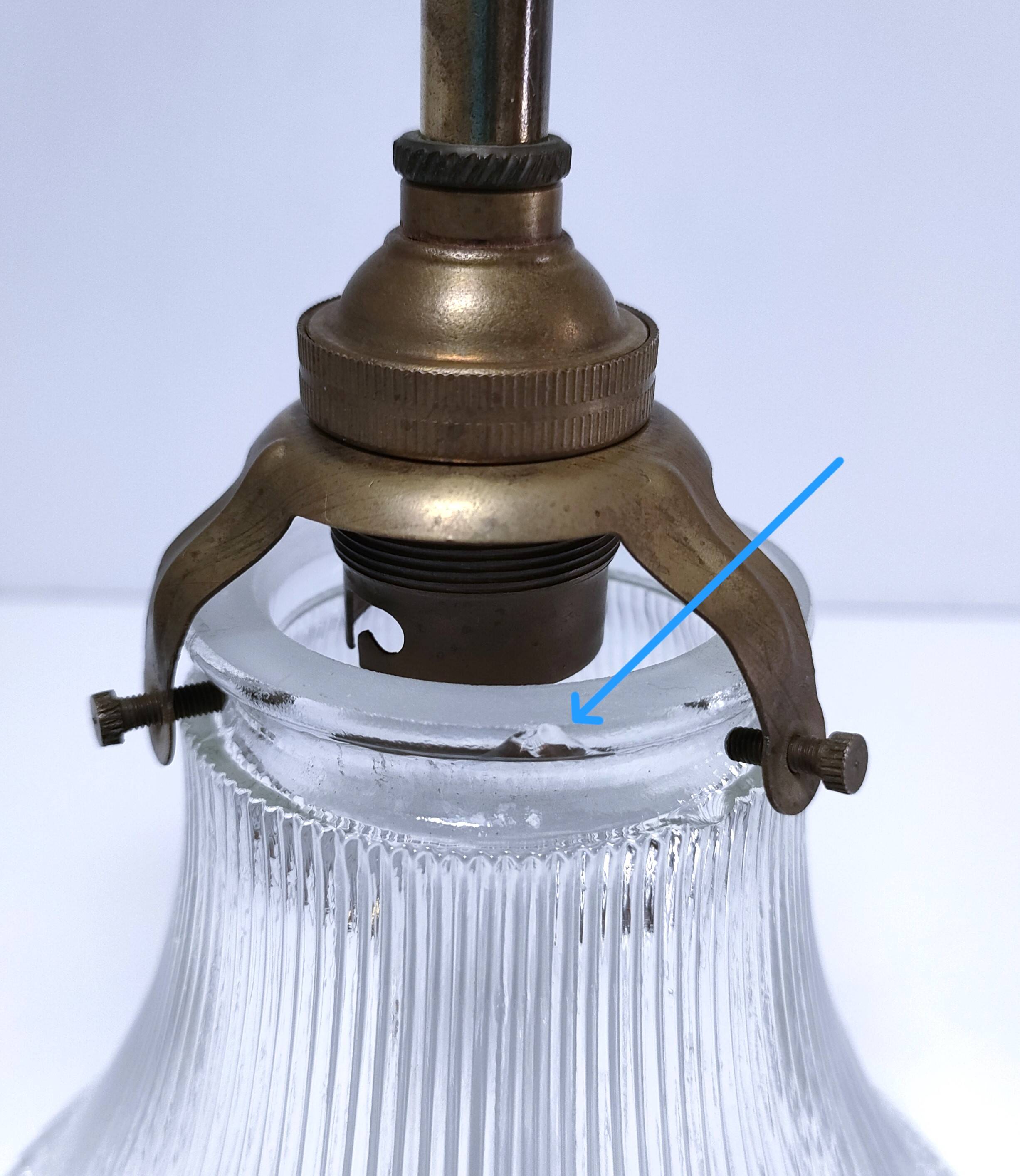 Brass porcelain glass wall light 1900