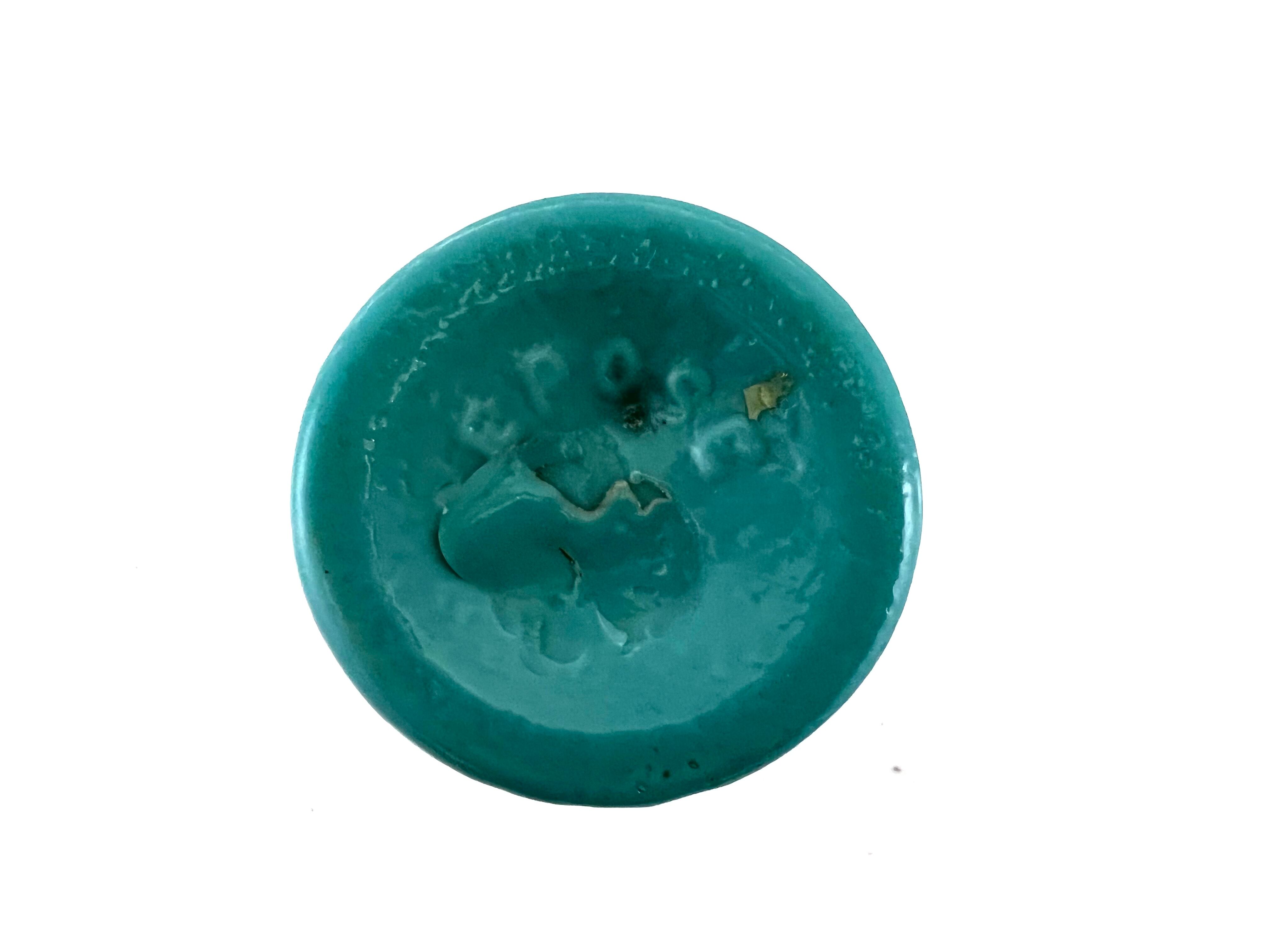 Turquoise blue opaline vase