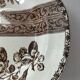 Antique plate with brown floral decoration, Grand dépôt E. Bourgeois