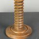 Midcentury French brutalist wood turned table lamp, Charles Dudouyt style