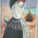 Portuguese Fisherwoman. Oil on canvas by Sergé DELAVEAU (1911-1999)