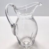 Vintage Transparent Crystal Pitcher Attr. to Baccarat