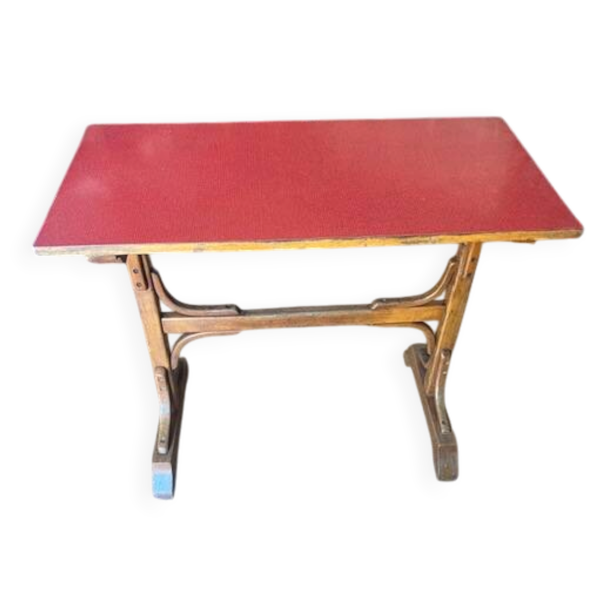 Red Formica bistro table 1950
