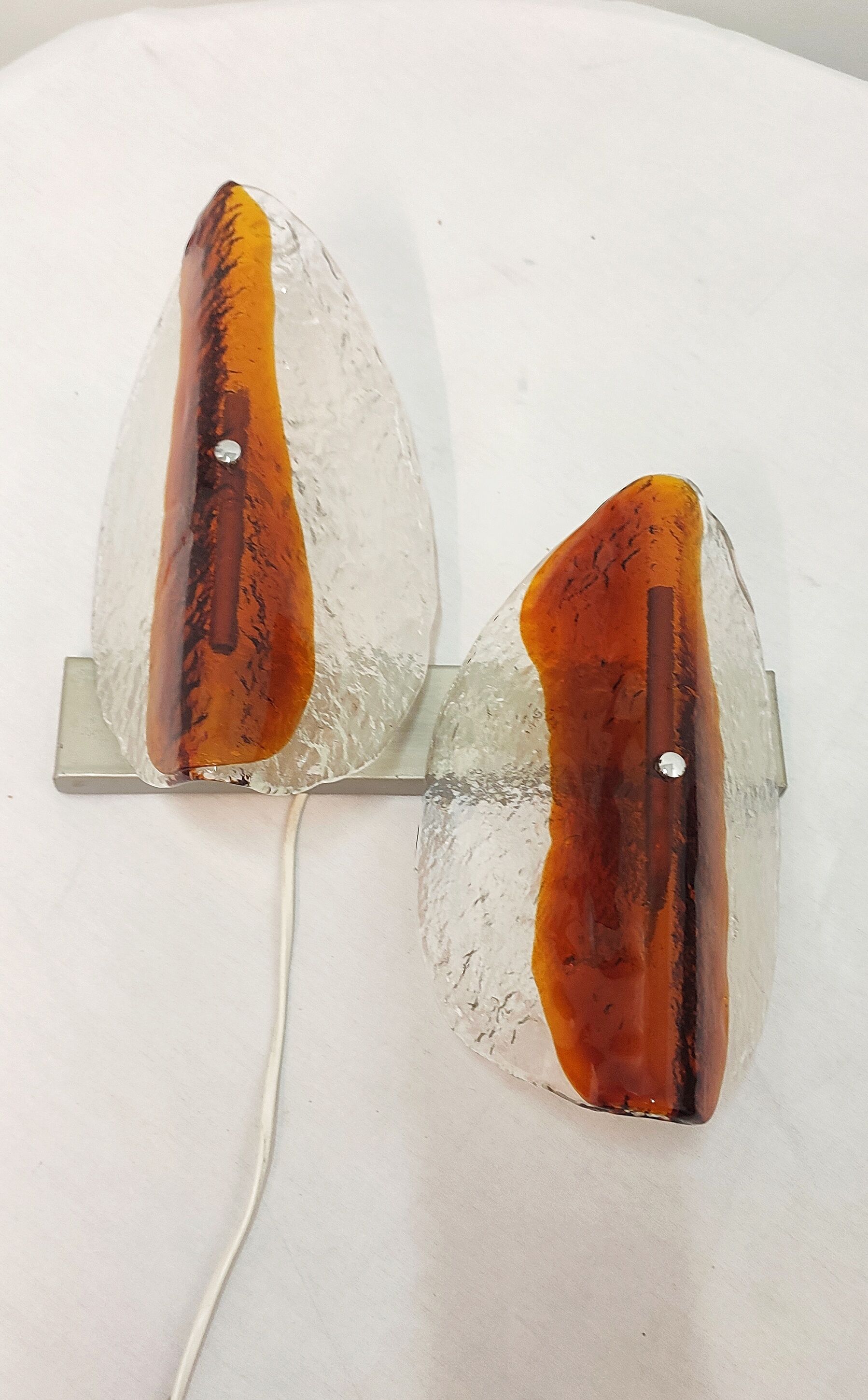 Murano glass wall lamp. Italy 1970s.