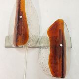 Murano glass wall lamp. Italy 1970s.