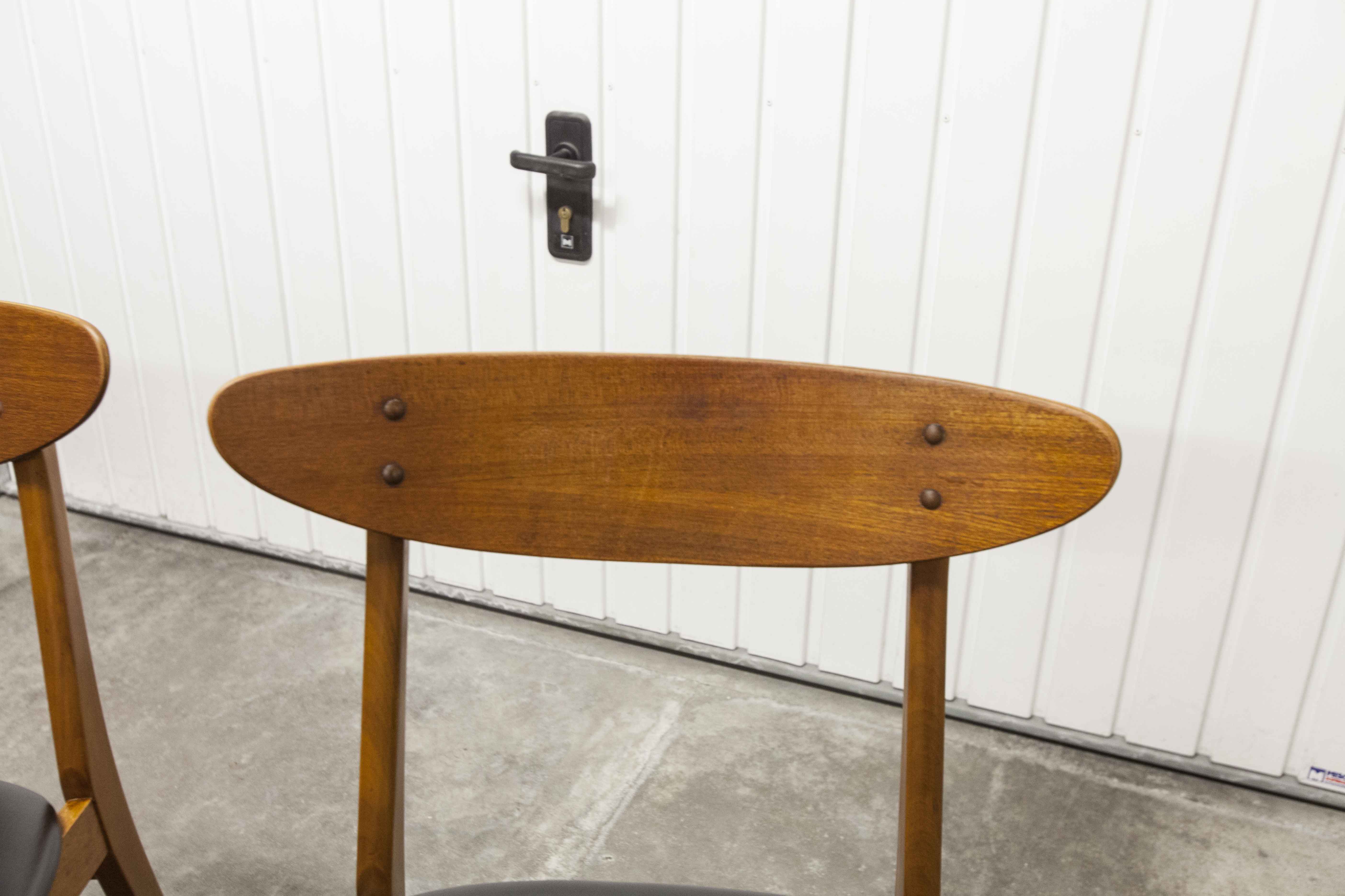 Lot de 6 chaises Farstrup 210 teck en hêtre 1965