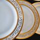 Set of 6 Limoges porcelain soup plates, decorated with gold 24