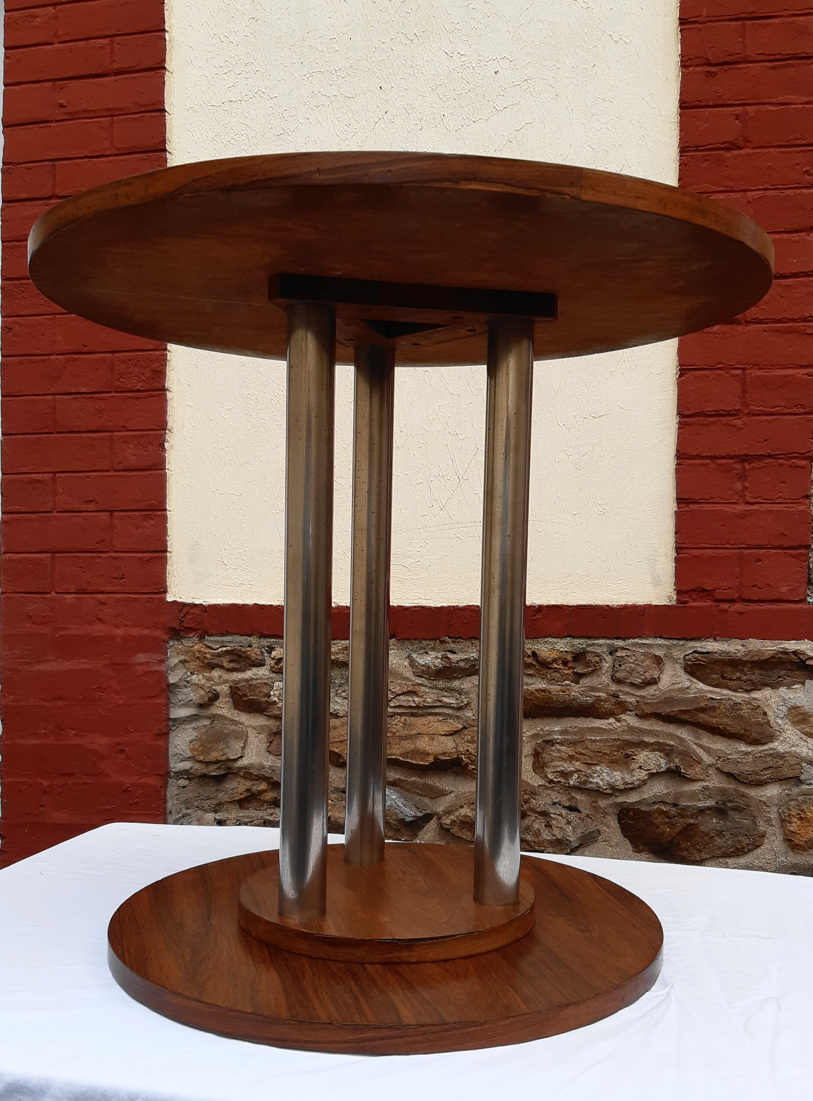 Table gueridon art deco en palissandre, années 30