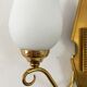 2 vintage brass and opaline sconces in the 1950