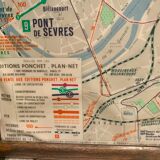 Authentic map of the Paris metro of the 70s