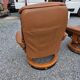 Pair of Ekornes Stressless leather armchairs, 1980s