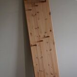 Sculptural wall-mounted coat rack in solid pine, Danish modern, 1980s.