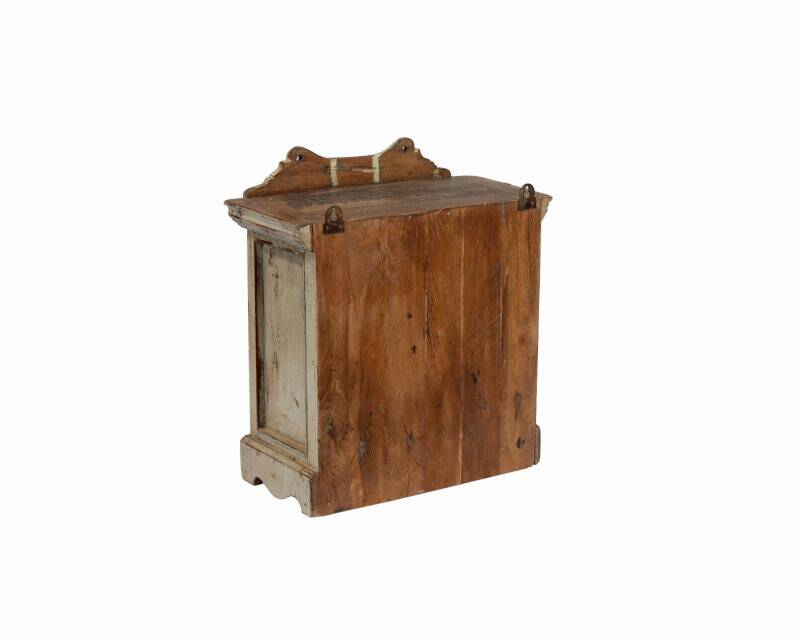 Vitrine murale ou a poser vieux teck ancienne patine d'origine inde