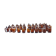 Set of 41 brown glass pharmacy bottles.