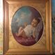 Old oil painting on canvas
