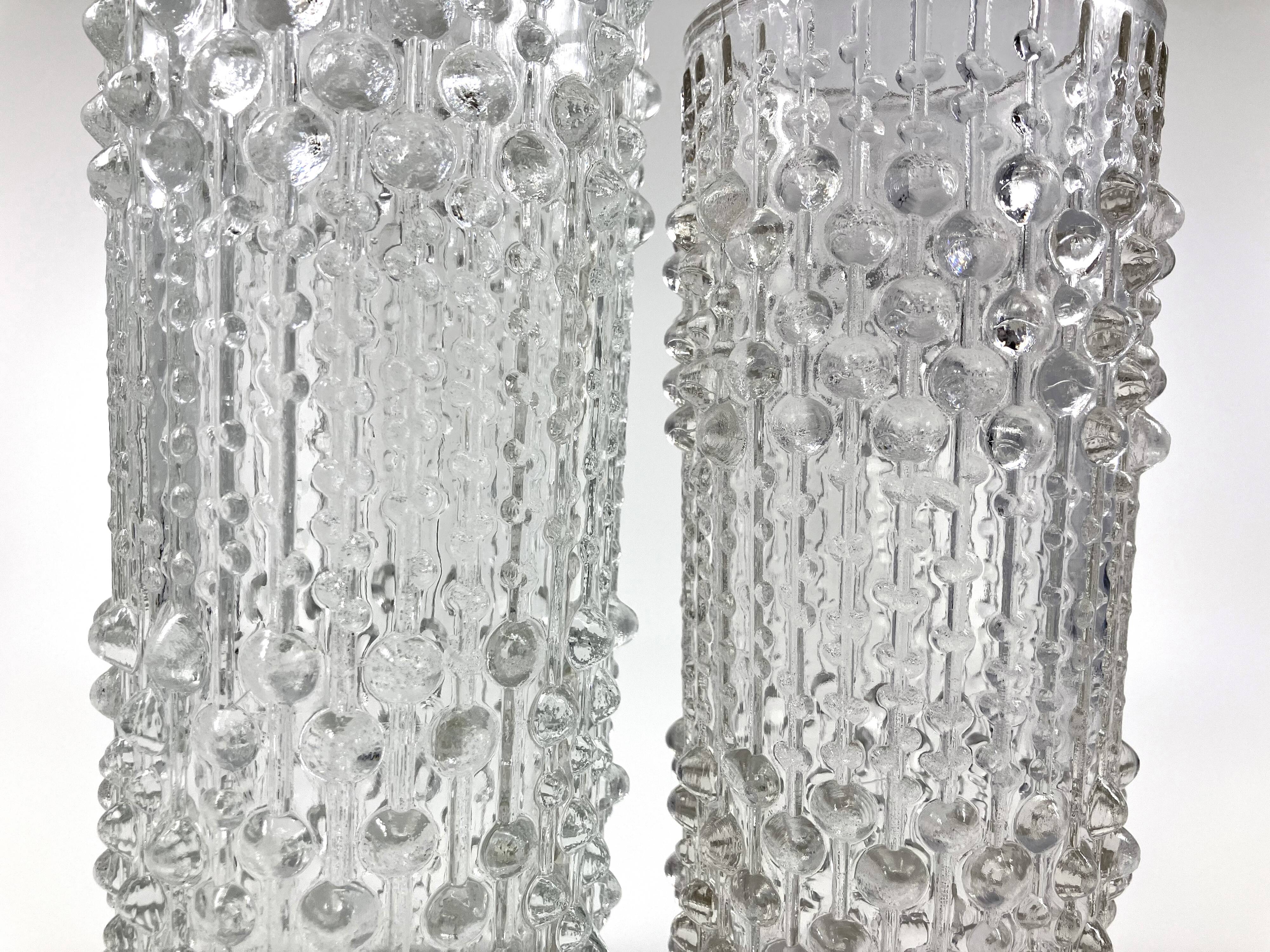2 vase sklo union • verrerie hermanova hut • design frantisek peceny • 1972