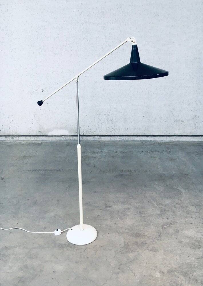 Panama Floor Lamp in Black by Wim Rietveld for Gispen, 1957