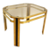 Vintage Brass & Smoked Glass Coffee Table: Mid-Century Italian End Table