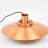 Lampe suspendue en cuivre vintage danoise par Form light, années 1980.