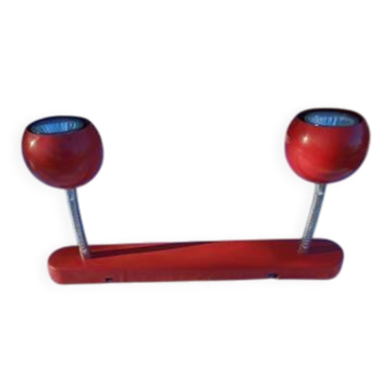 Suspension vintage métal rouge
