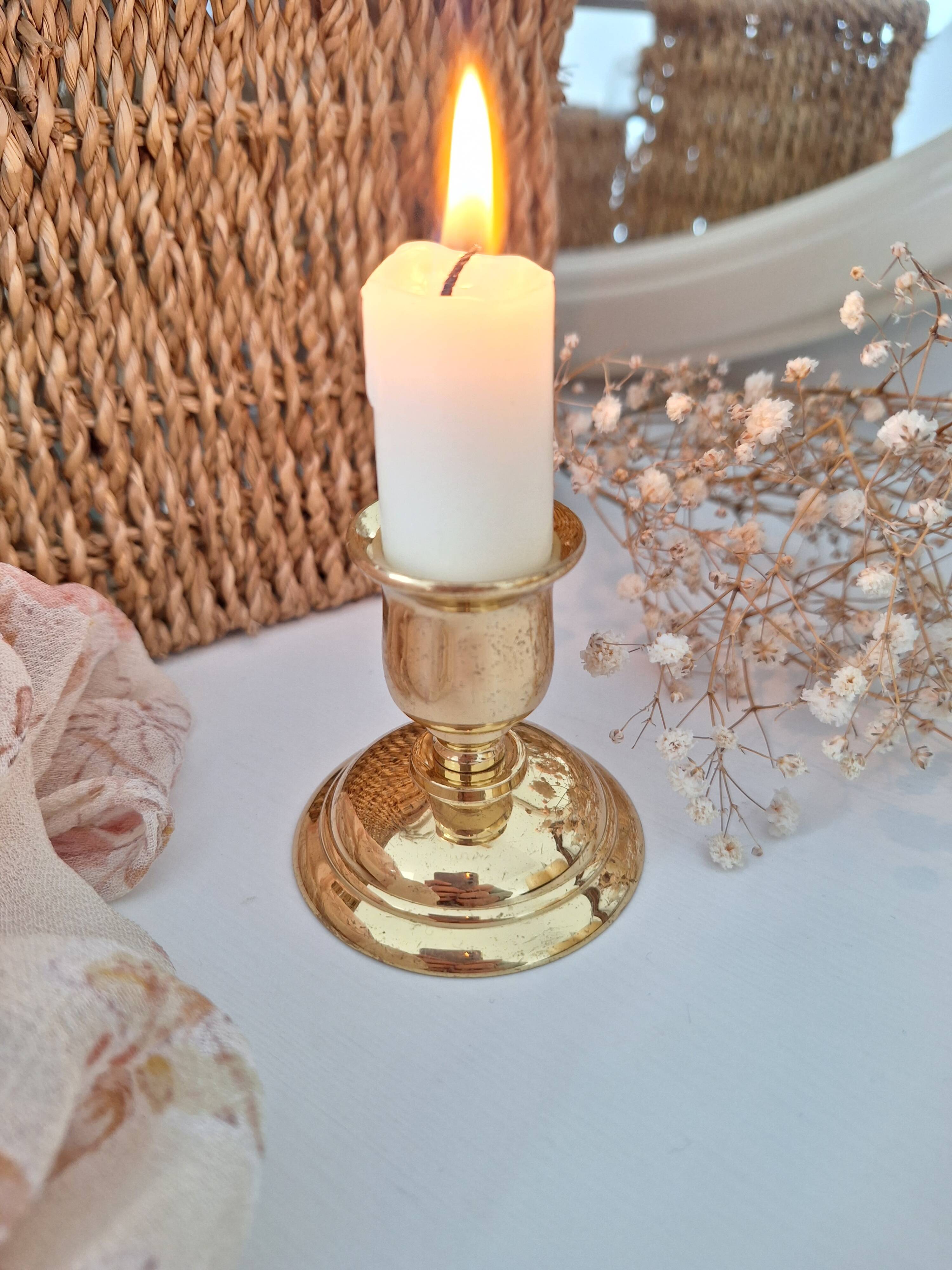 Golden candle holder