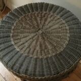 Side round table in rattan