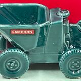 rare dumper ashtray in the shape of a mechanical wheelbarrow 'SAMBRON' ceramic