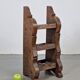 Vintage Dutch Brutalist Oak Wine Rack, 1950s