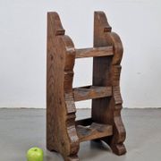 Vintage Dutch Brutalist Oak Wine Rack, 1950s