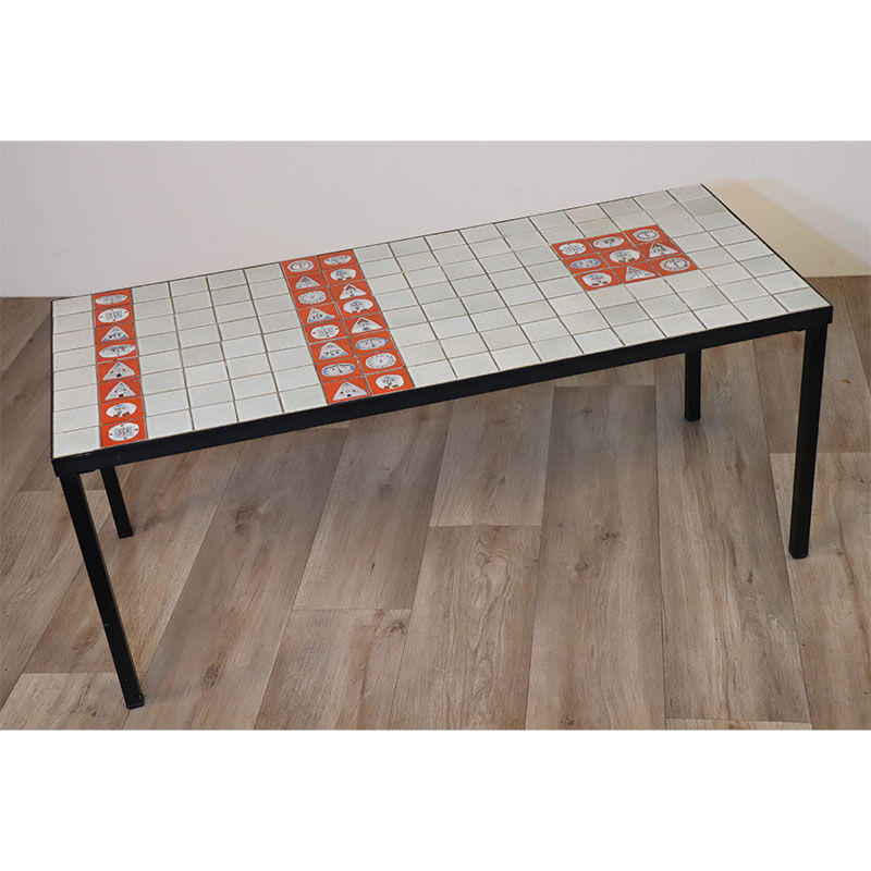 Roger Capron ceramic coffee table 1950