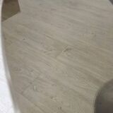 Round tulip table in smoked glass 1970