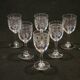 6 old Port stemmed glasses in engraved baccarat crystal