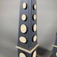 Pair of Ornate Obelisks with Cameos in Plaster in the Antique Style, Late 18th Century
