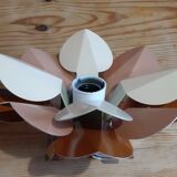 Vintage metal and chrome wall lamp " flower "